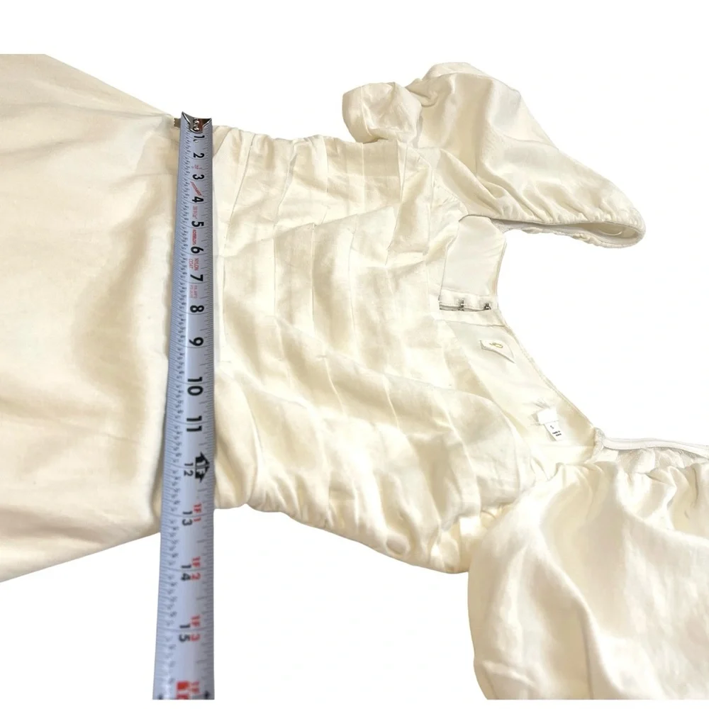 Cinq à Sept‎ Odele Puff Sleeve Mini Body-con Dress, Off White, Size Small
